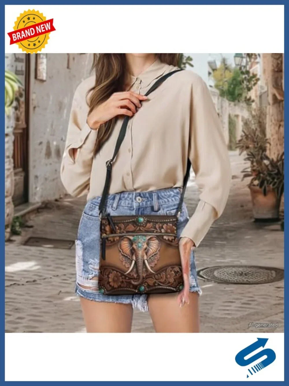Faux Leather Crossbody Hobo Bag Satchel Purse with Adjustable Strap and Pockets